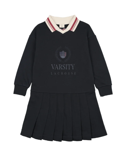 FAN CLUB DRESS- NAVY/GREEN