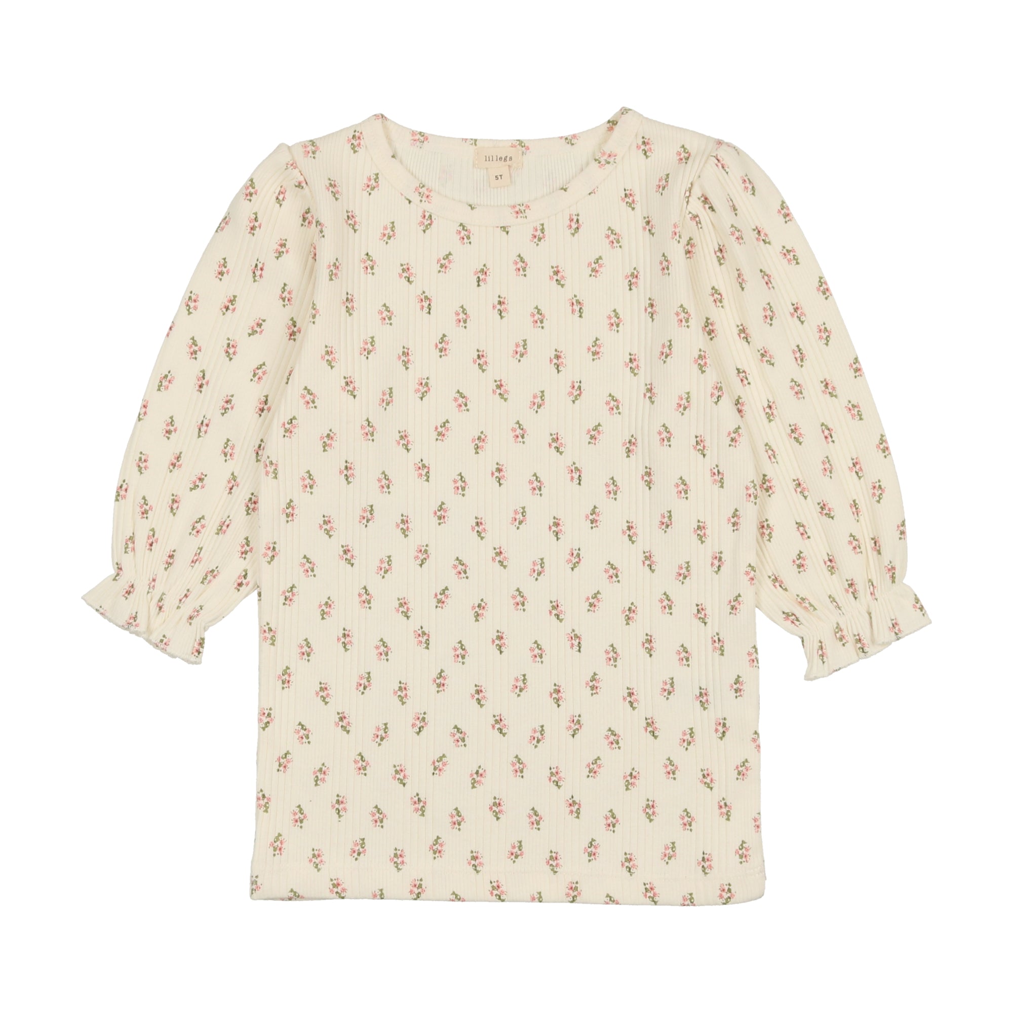 Three Quarter Sleeve Floral  Tee