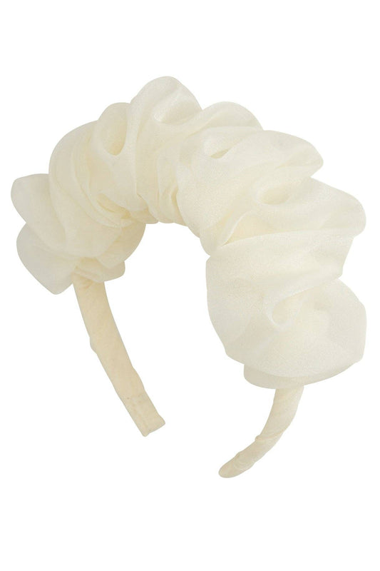 Organza Bunches Headband - Ivory: Ivory