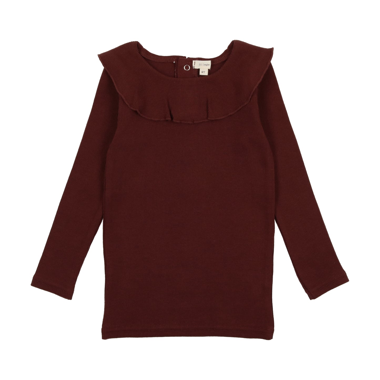 Ruffle Shirt- Burgundy