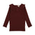 Ruffle Shirt- Burgundy