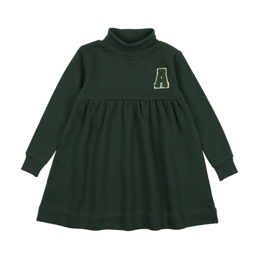 Sweatshirt Dress- Green