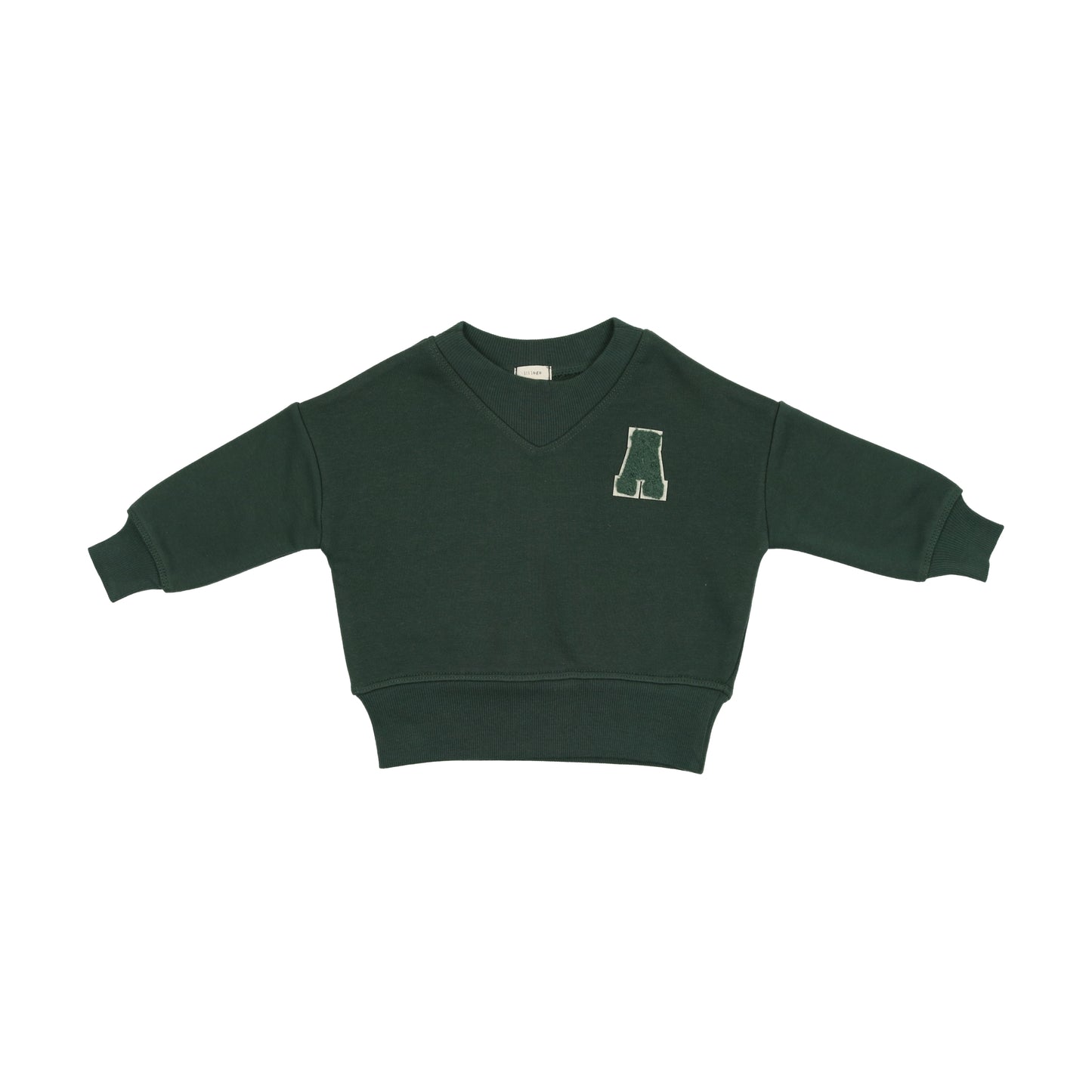 Applique V Sweatshirt- Green