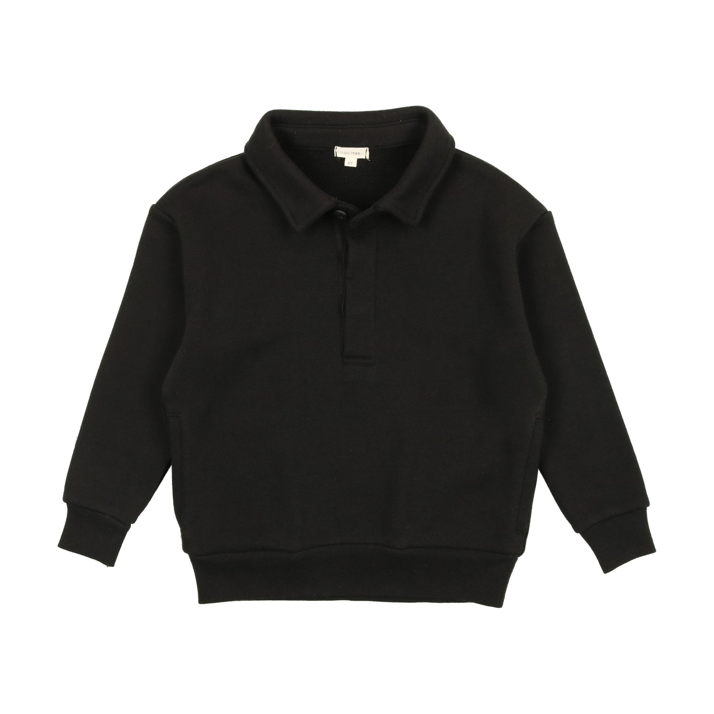 Sweatshirt Polo- Black