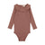 Ruffle Onesie- Mulberry