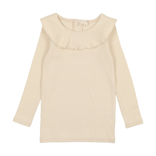 Ruffle Shirt- Cream