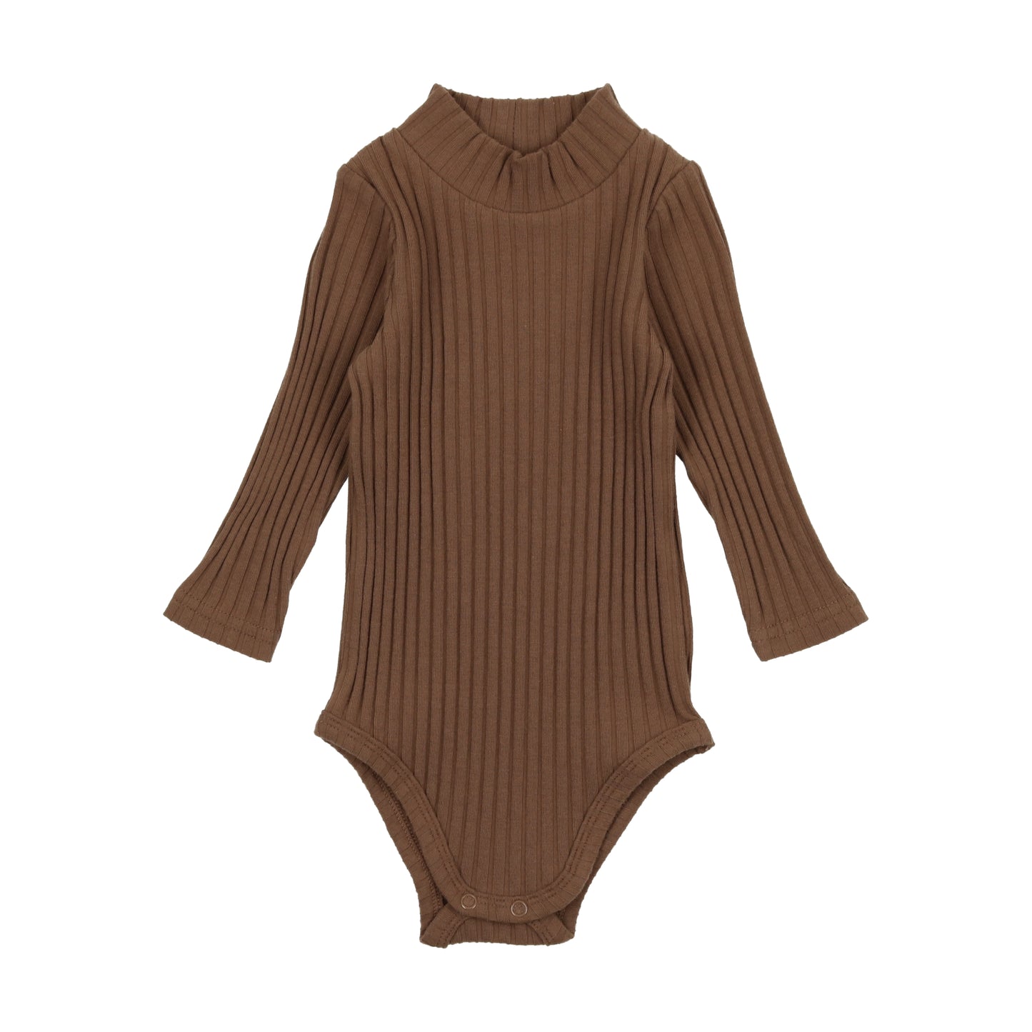 Ribbed Mockneck Onesie- Camel