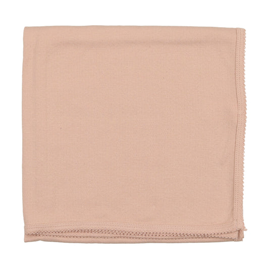 Pinpoint Wrapover Blanket -Shell Pink