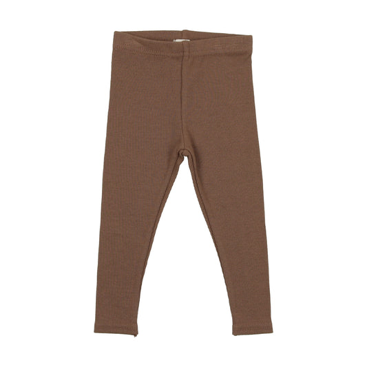 Ribbed Fashion Leggings- Camel