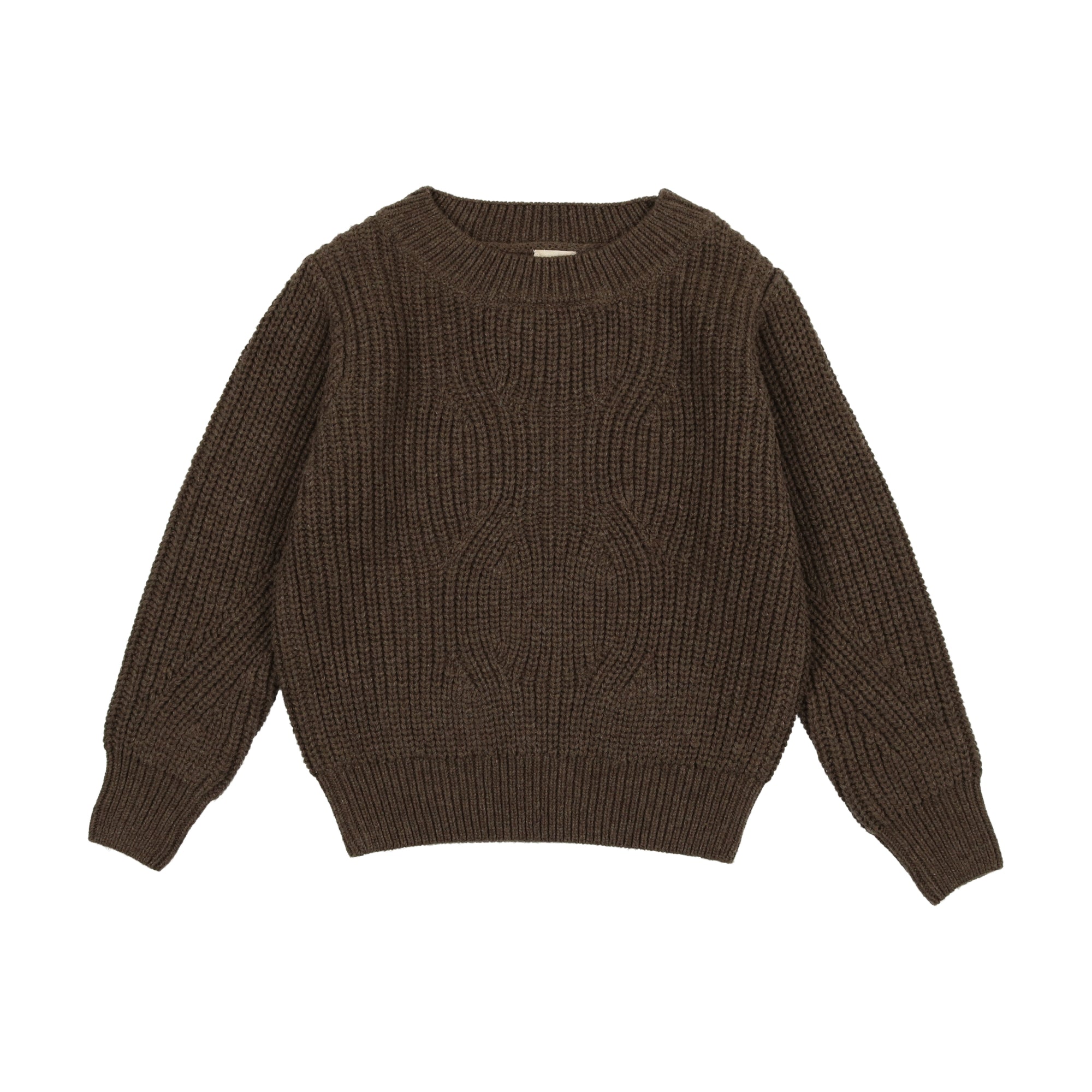 Chunky Knit Sweater- Heather Brown