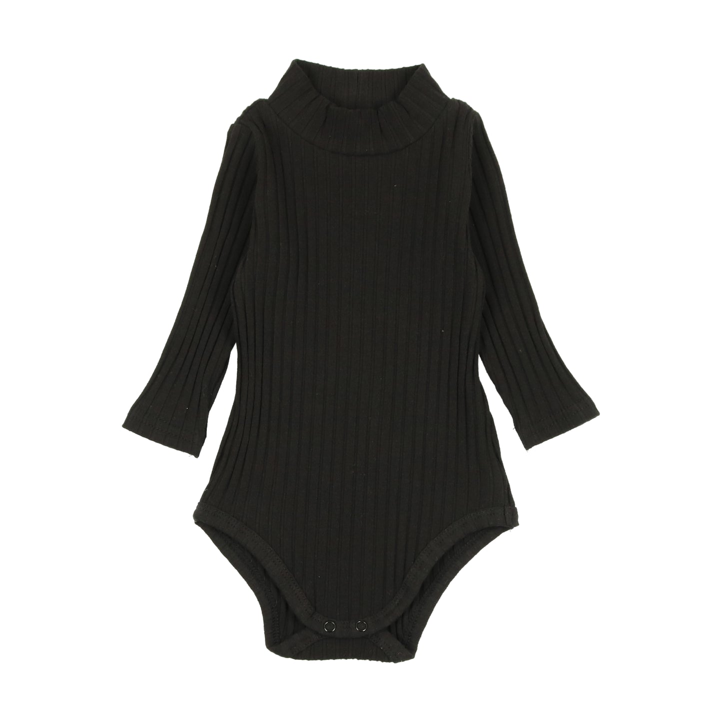 Ribbed Mockneck Onesie- Black