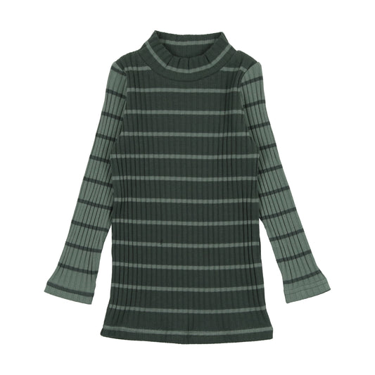 Stripe Mockneck- Green