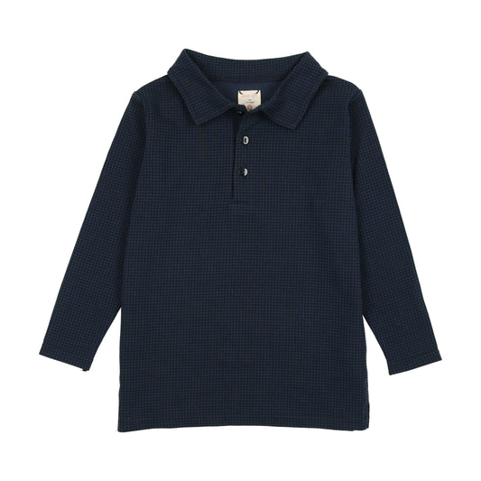 Tiny Check Polo- Blue