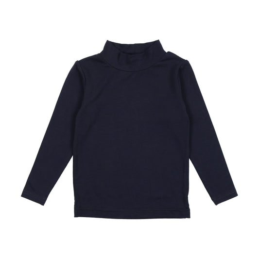 Bamboo Mock Neck- Navy