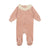 Velour Collared Footie-Dusty Pink