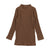 Ribbed Mockneck - Camel