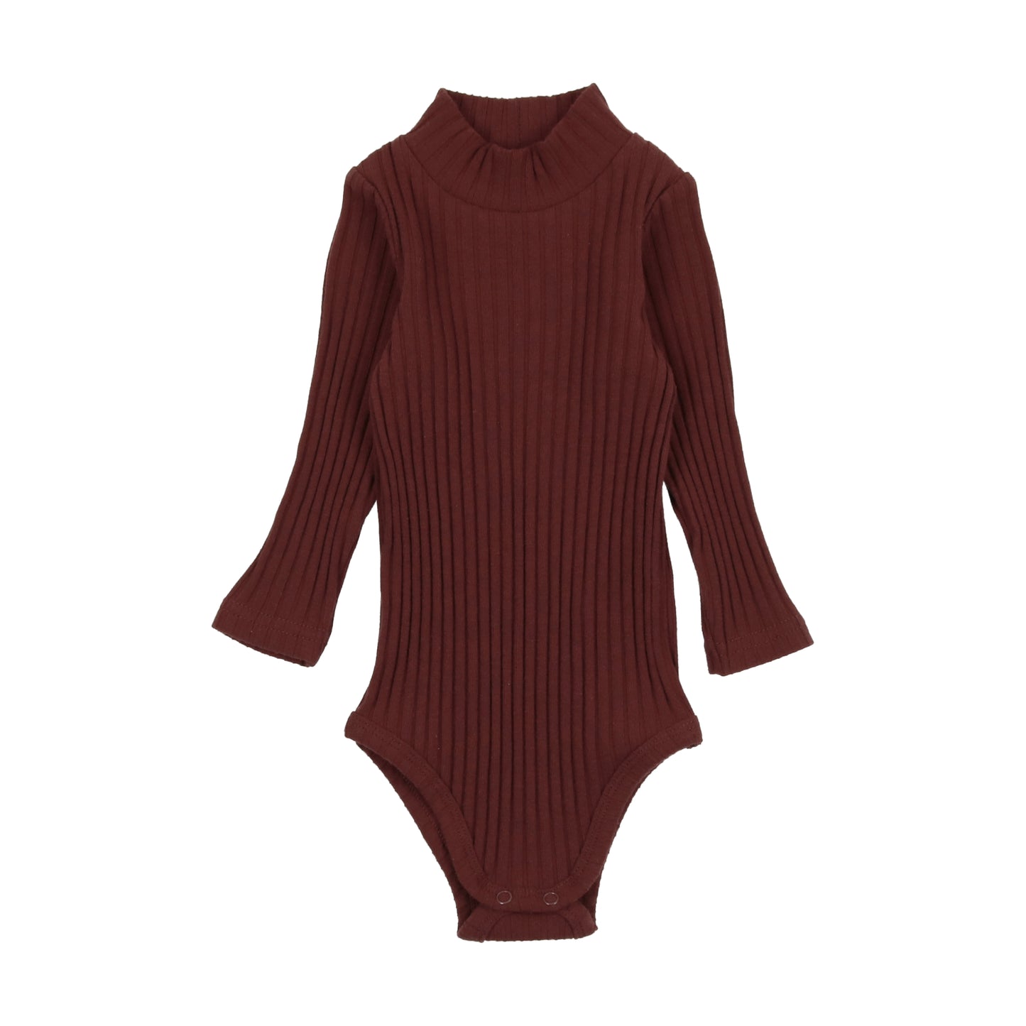 Ribbed Mockneck Onesie- Burgundy