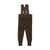 Waffle Knit Long Overalls- Heather Brown