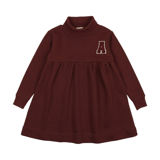 Sweatshirt Dress- Burgundy