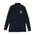 Crest Knit Funnel Neck Sweater- Navy