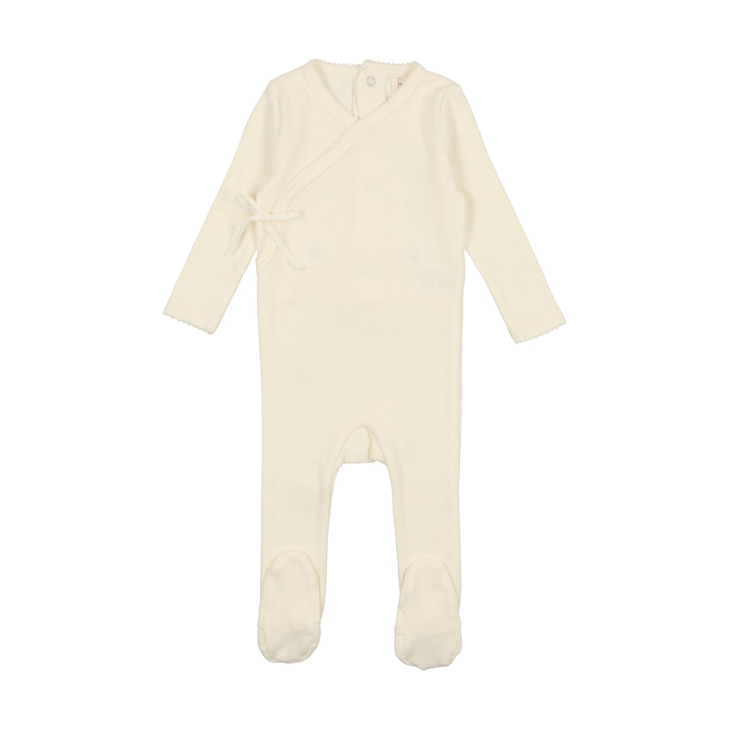 Pinpoint Wrapover Footie- Ivory