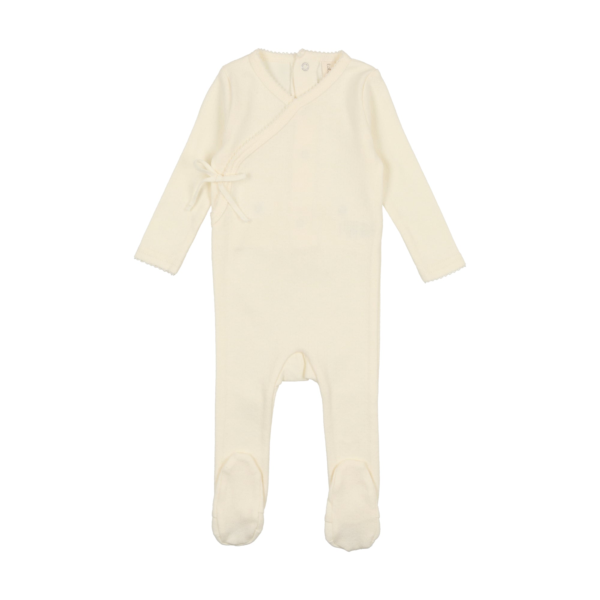 Pinpoint Wrapover Footie- Ivory