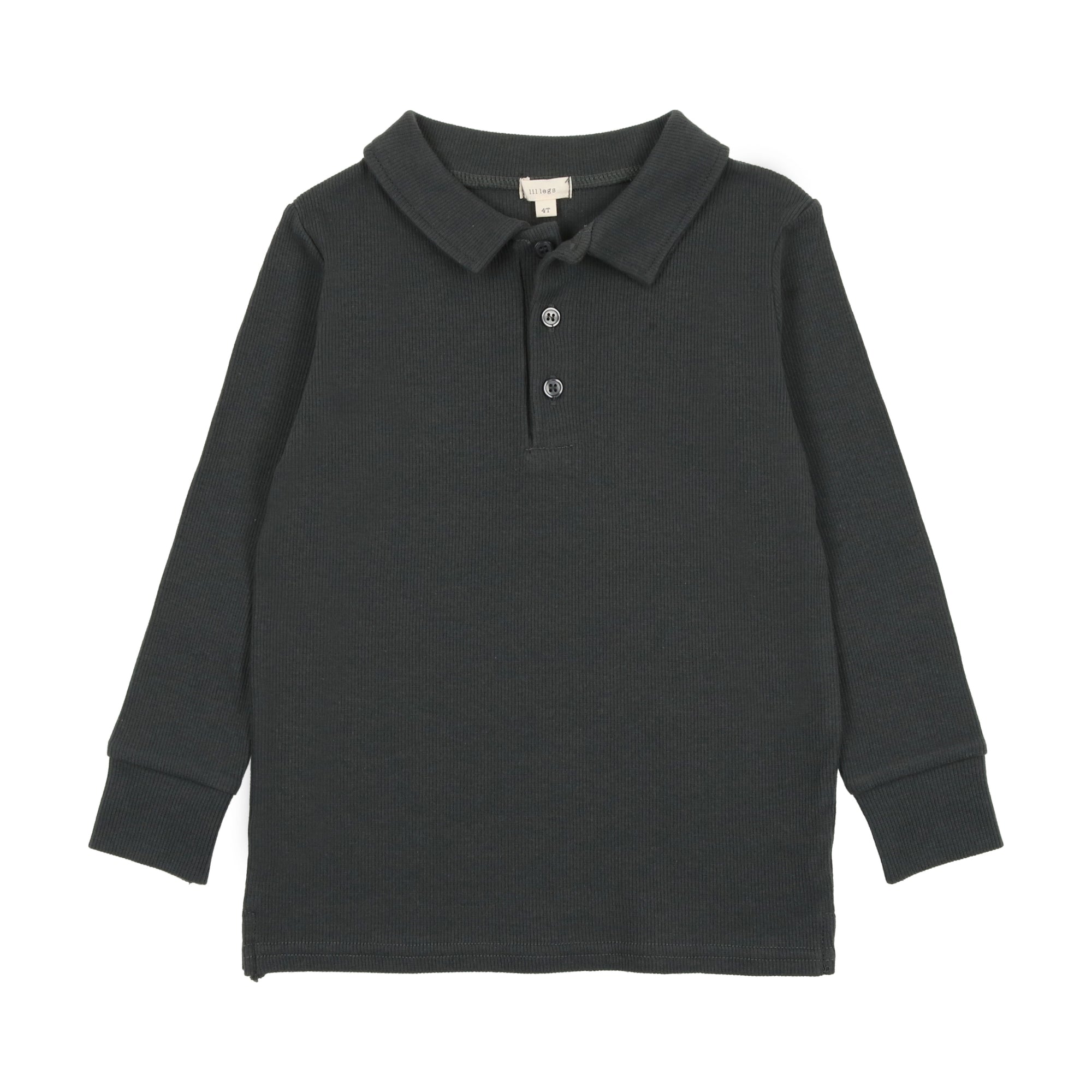 Ribbed Polo- Midnight