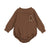 Applique Sweatshirt Romper- Camel