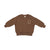 Applique V Sweatshirt- Camel