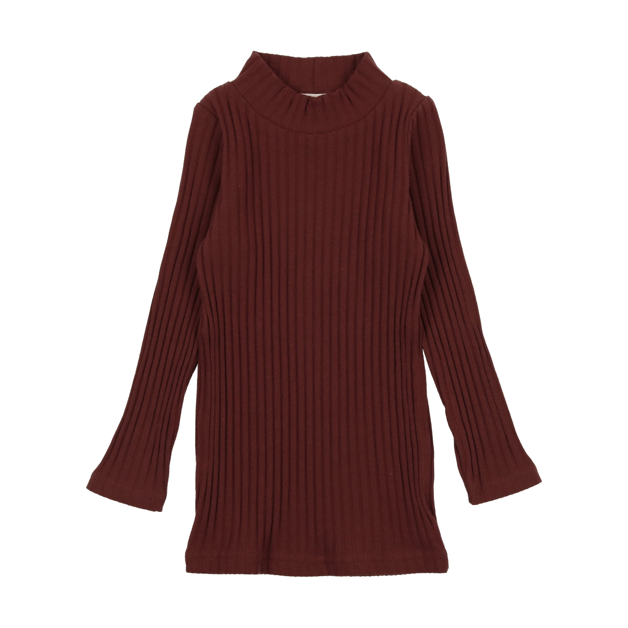 Ribbed Mockneck - Burgundy