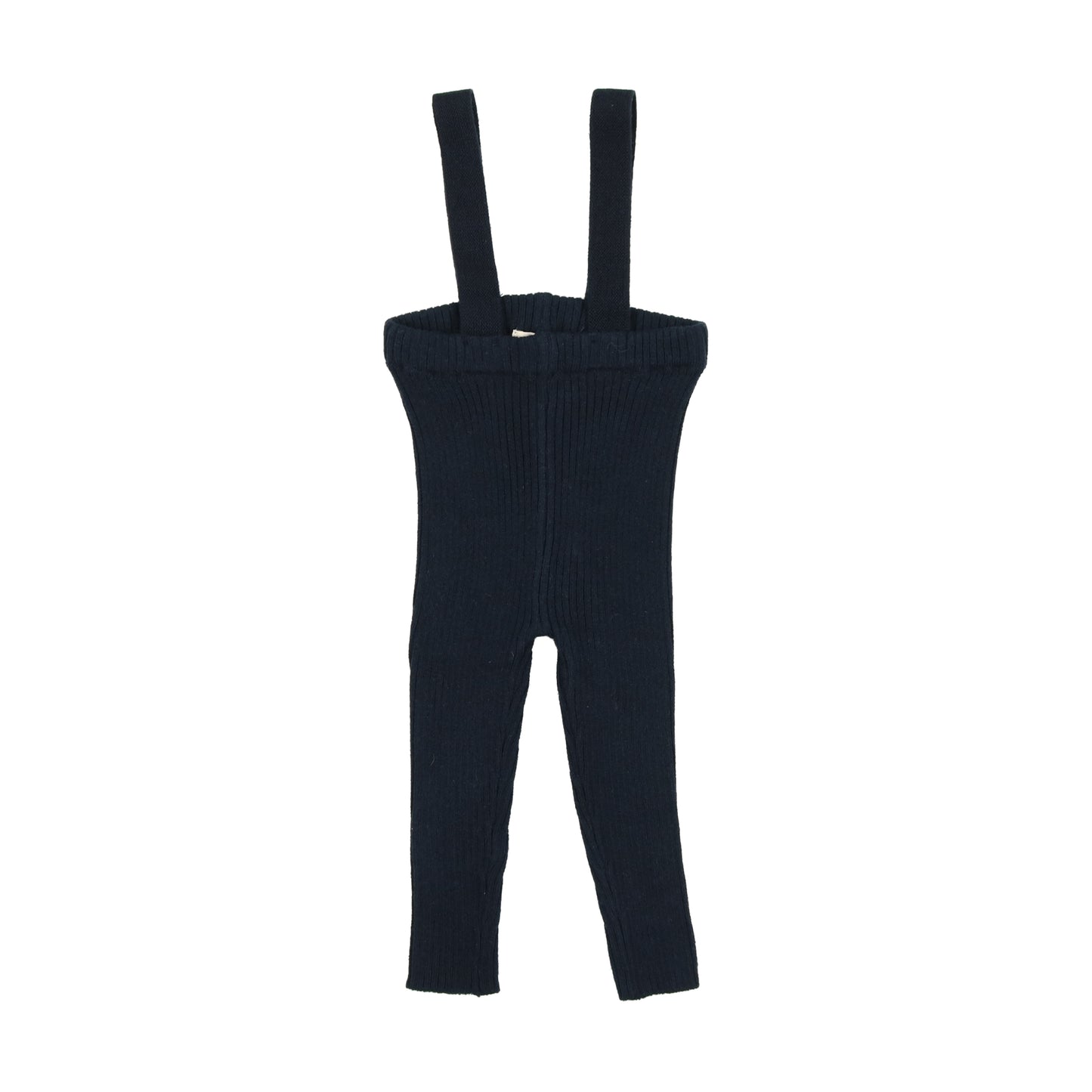 Knit Suspender Leggings-  Navy