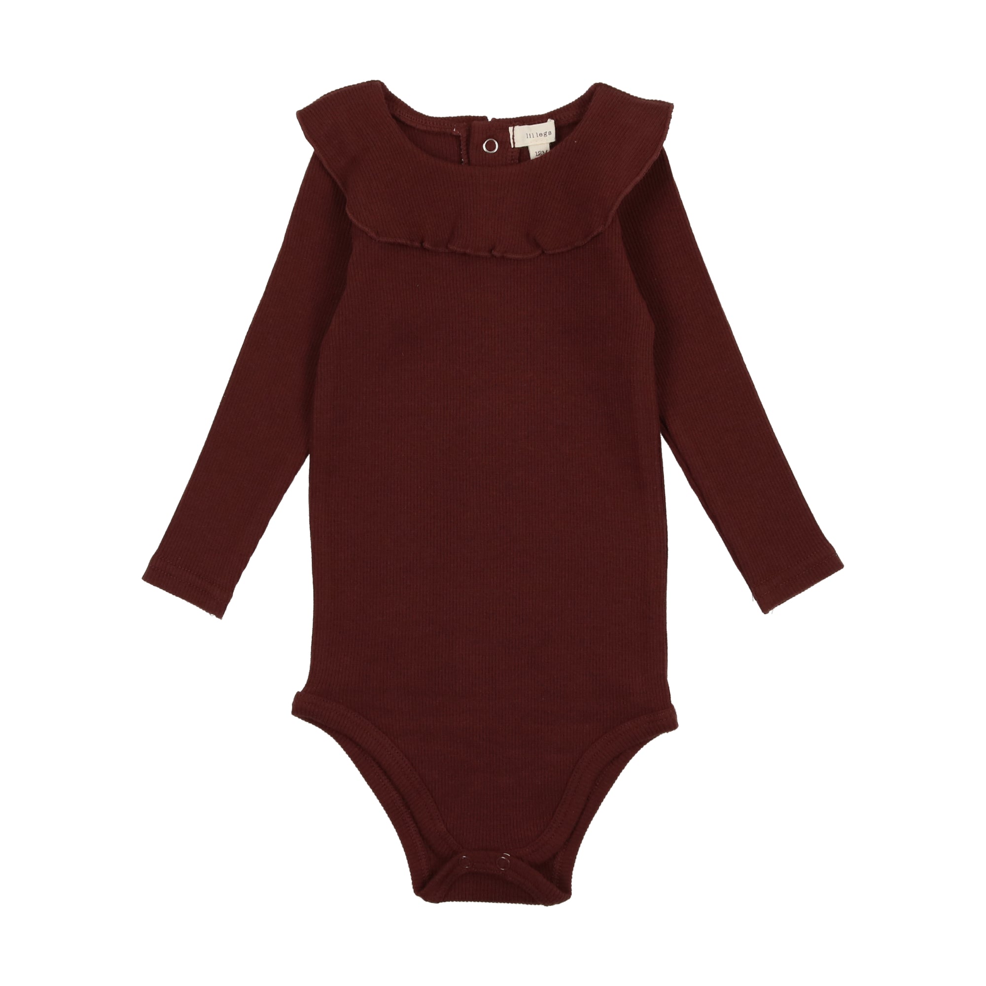 Ruffle Onesie- Burgundy