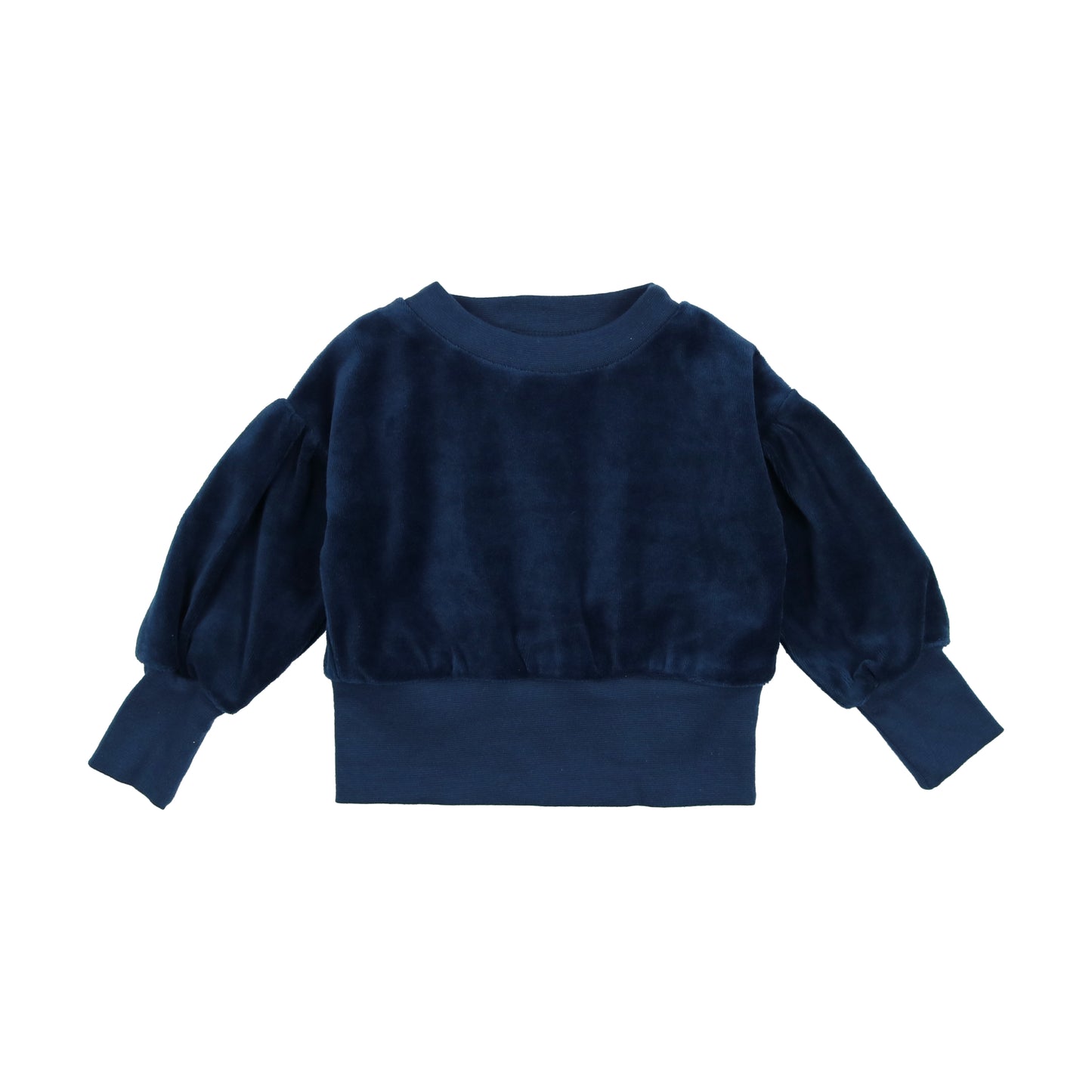 Velour Puff Sleeve Sweatshirt