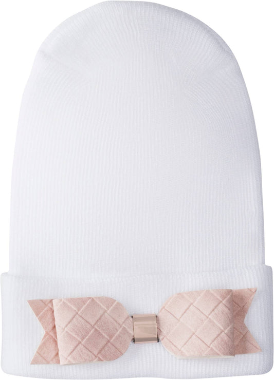 Blush Bow Girls Hospital Hat