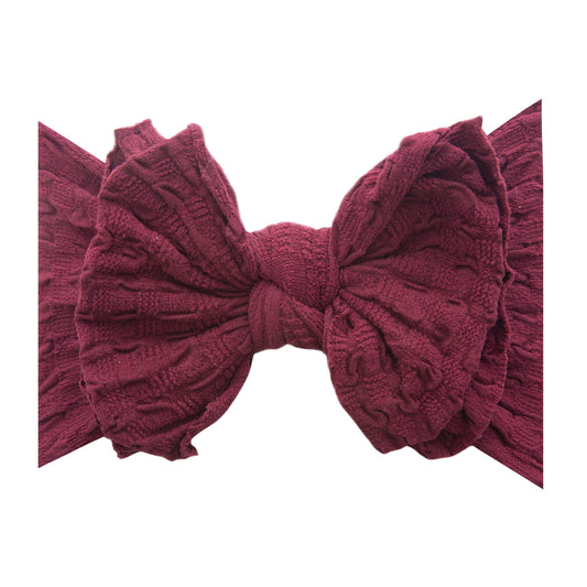 WAFFLE FAB  Baby Headband Burgundy