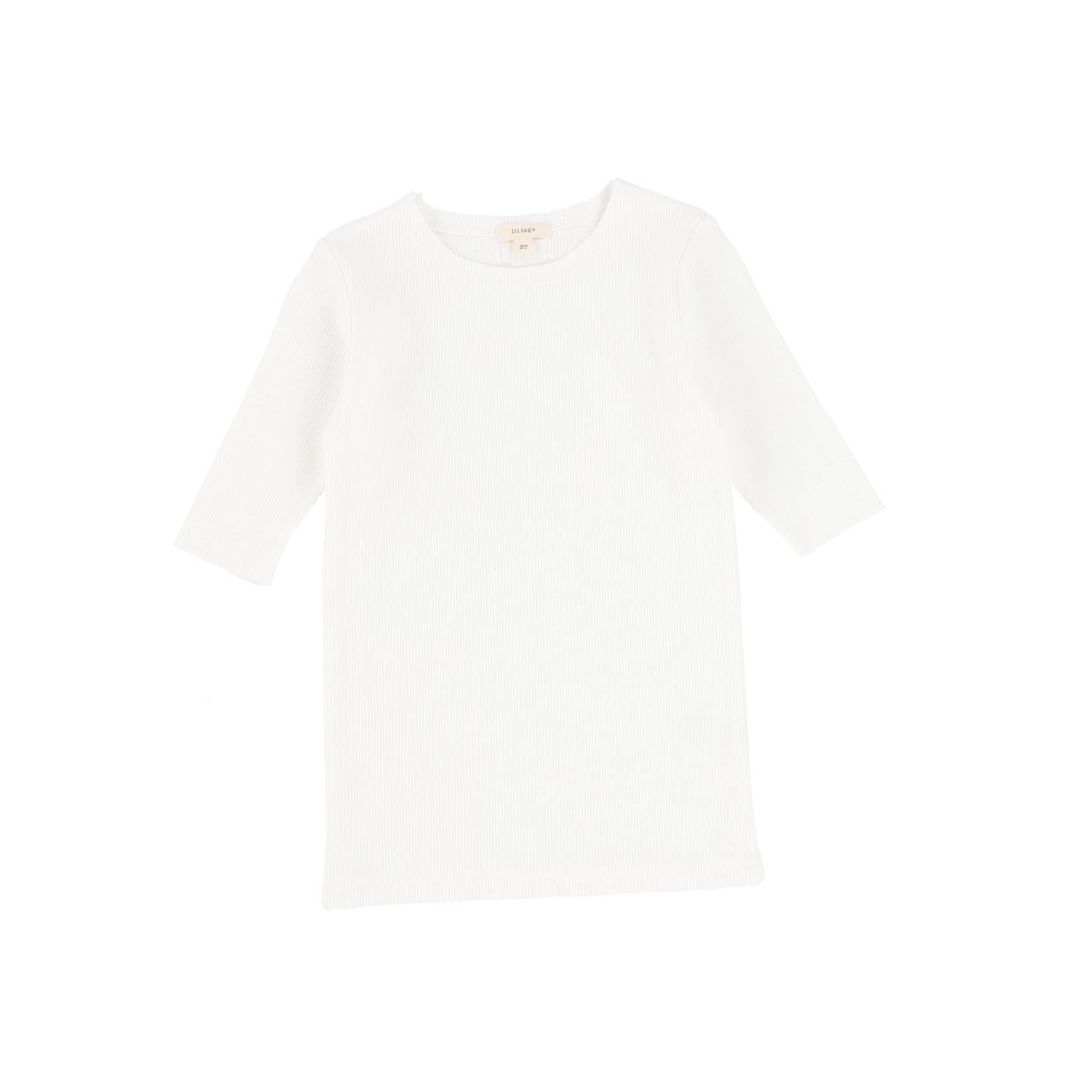 Three Quarter Sleeve Ribbed Basic Tee