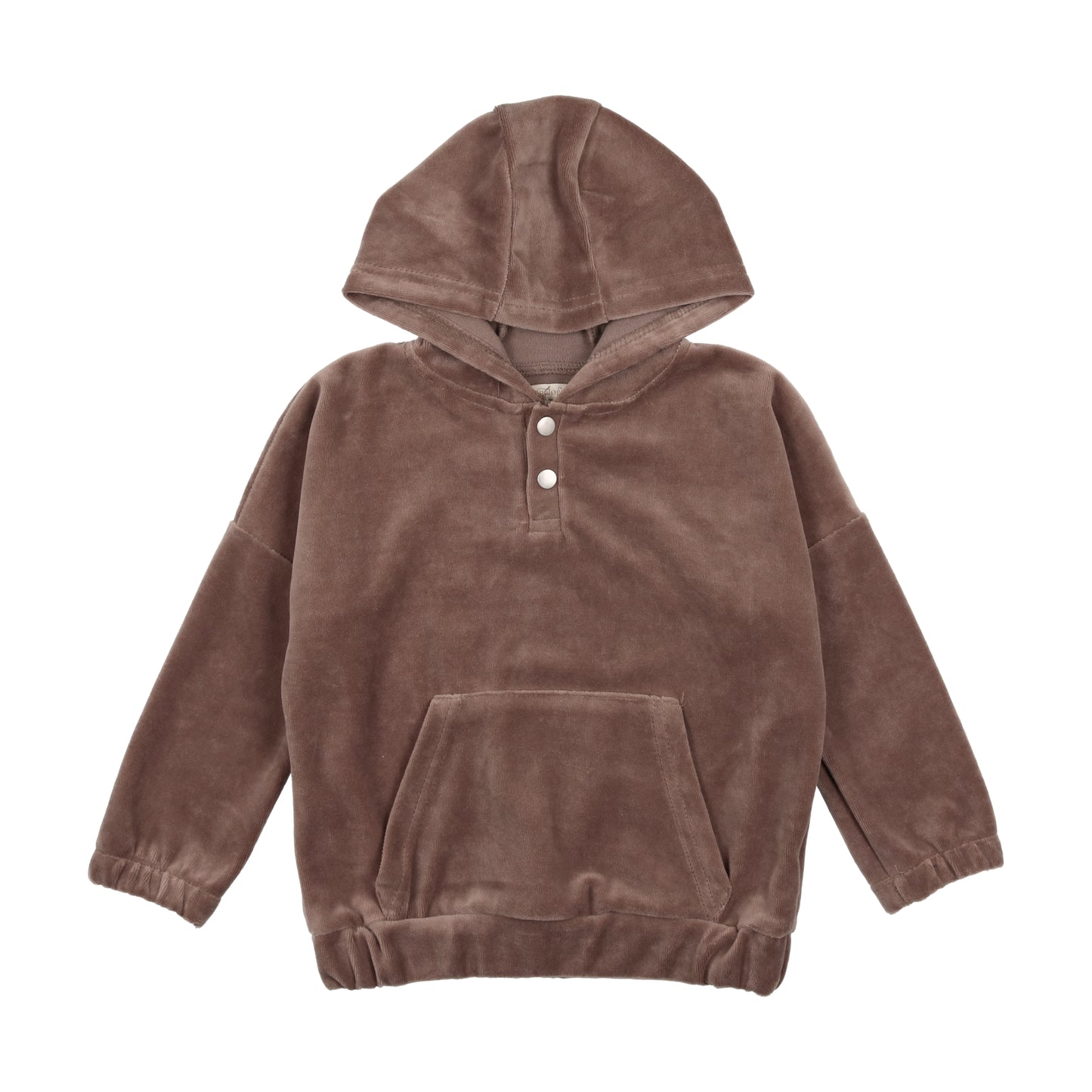 Velour Hooded Sweatshirt