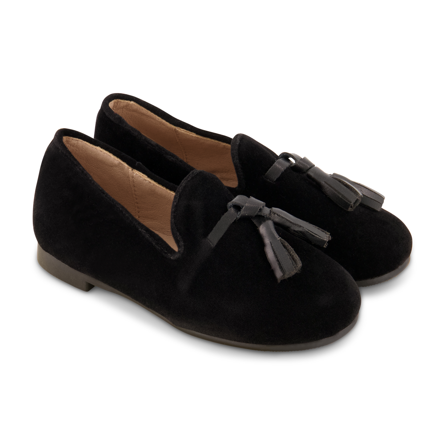 Jet Black Velvet Tassel Loafer