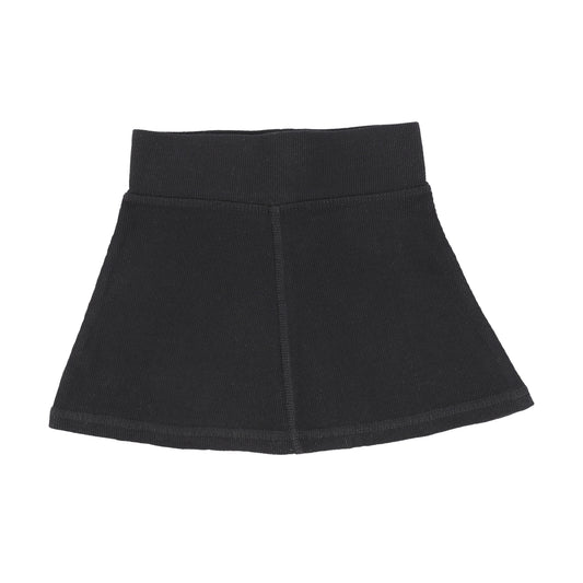 Ribbed Basic Skirt- Black