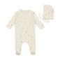 Bee & Dee Floral Dot Footie and Bonnet