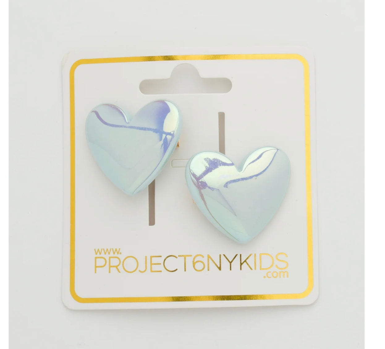 Project 6 Shiny Heart Clip Set