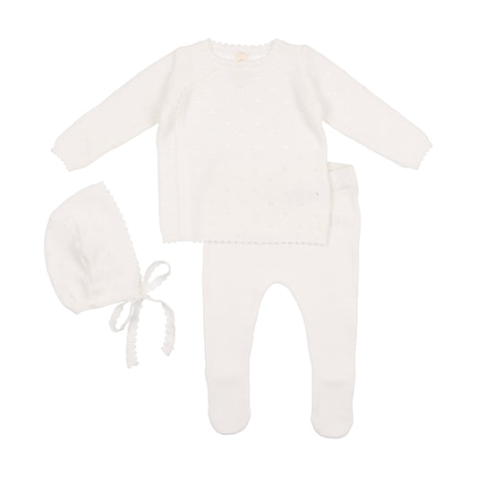 Pointelle Bris Set White