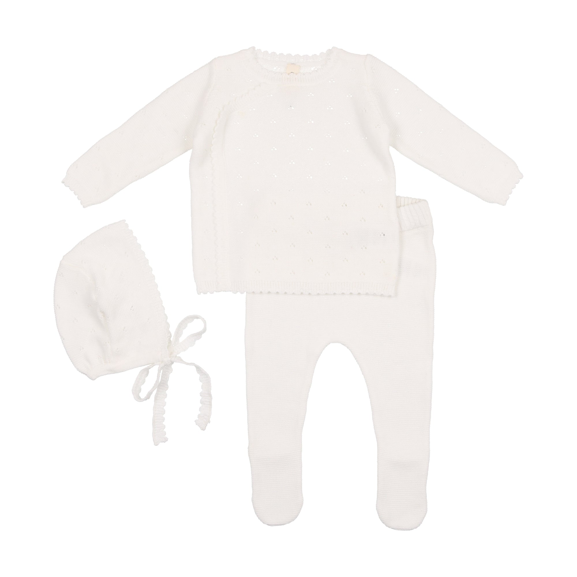 Pointelle Bris Set White