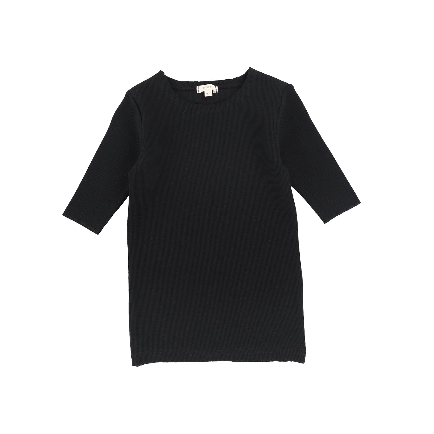 Three Quarter Sleeve Ribbed Basic Tee