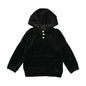 Velour Hooded Sweatshirt