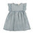 Short Sleeve Flutter Dress Stone Wash