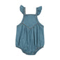 Girls Flutter Romper Dark Denim