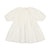 Gathered Dress Three Quarter Sleeve White Eyelet