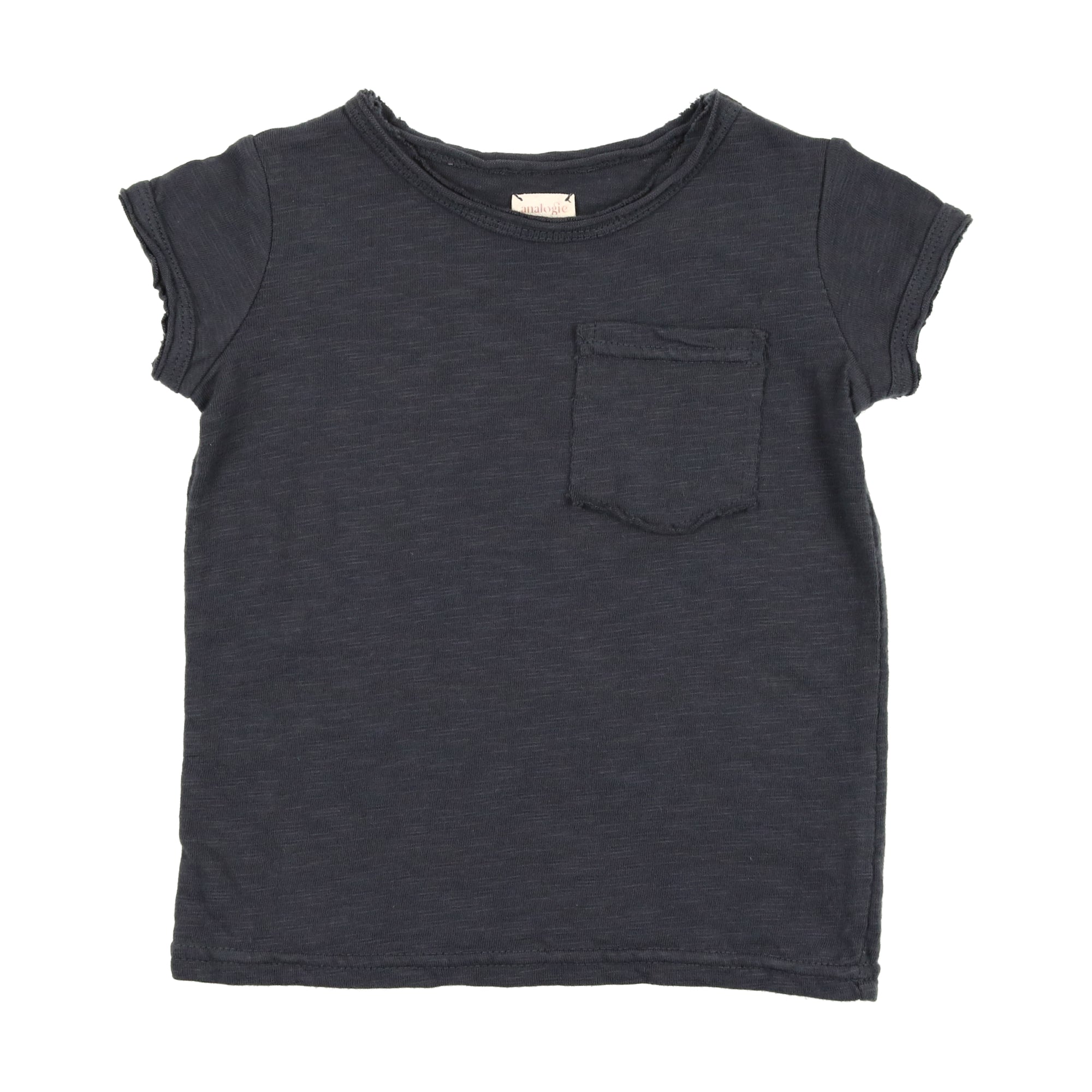 Textured Cotton Boys Rolled Edge Tee