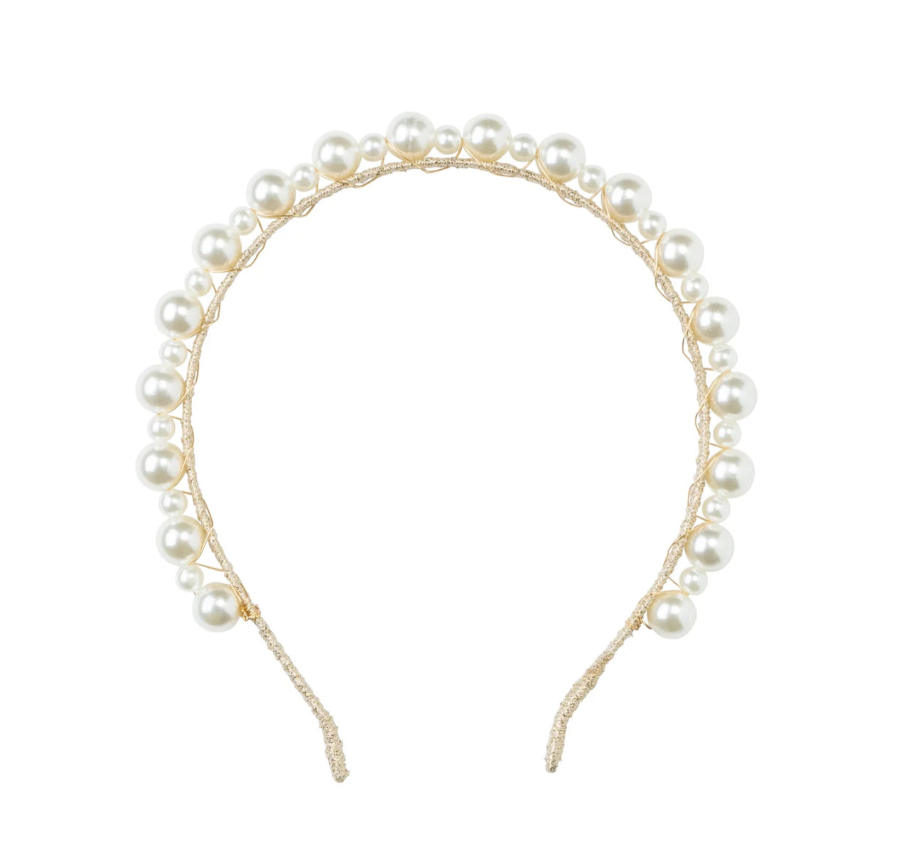 Project 6 Uneven Pearls Headband